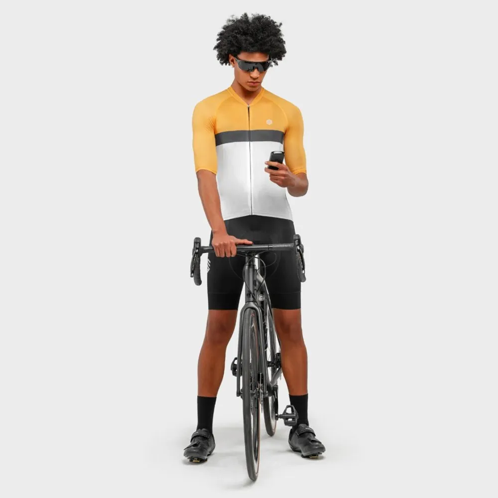 Siroko M3 Hammer Kurzarm-radtrikot, White / black / yellow Siroko M3 Hammer Kurzarm-radtrikot, White / black / yellow