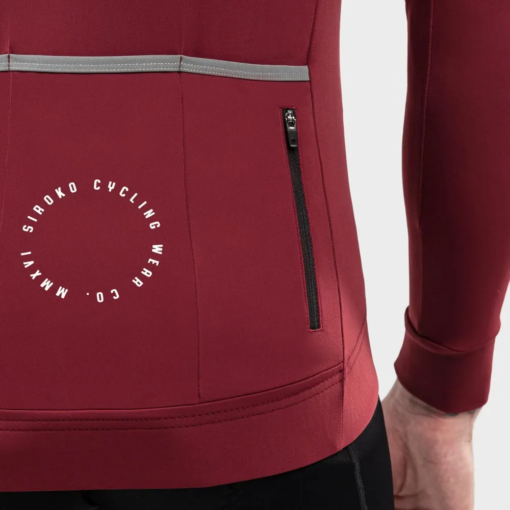 Siroko M4 Echelon Langarm-trikot, Maroon / red Siroko M4 Echelon Langarm-trikot, Maroon / red