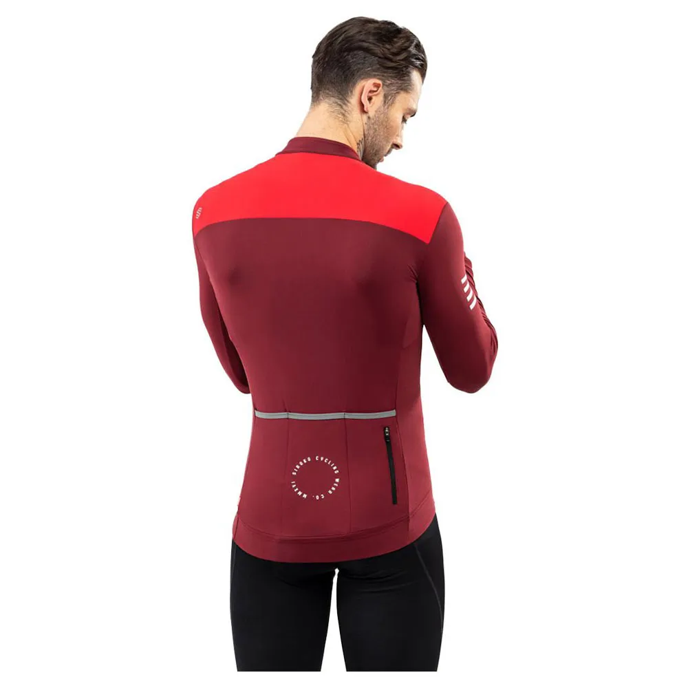 Siroko M4 Echelon Langarm-trikot, Maroon / red Siroko M4 Echelon Langarm-trikot, Maroon / red
