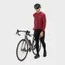 Siroko M4 Echelon Langarm-trikot, Maroon / red