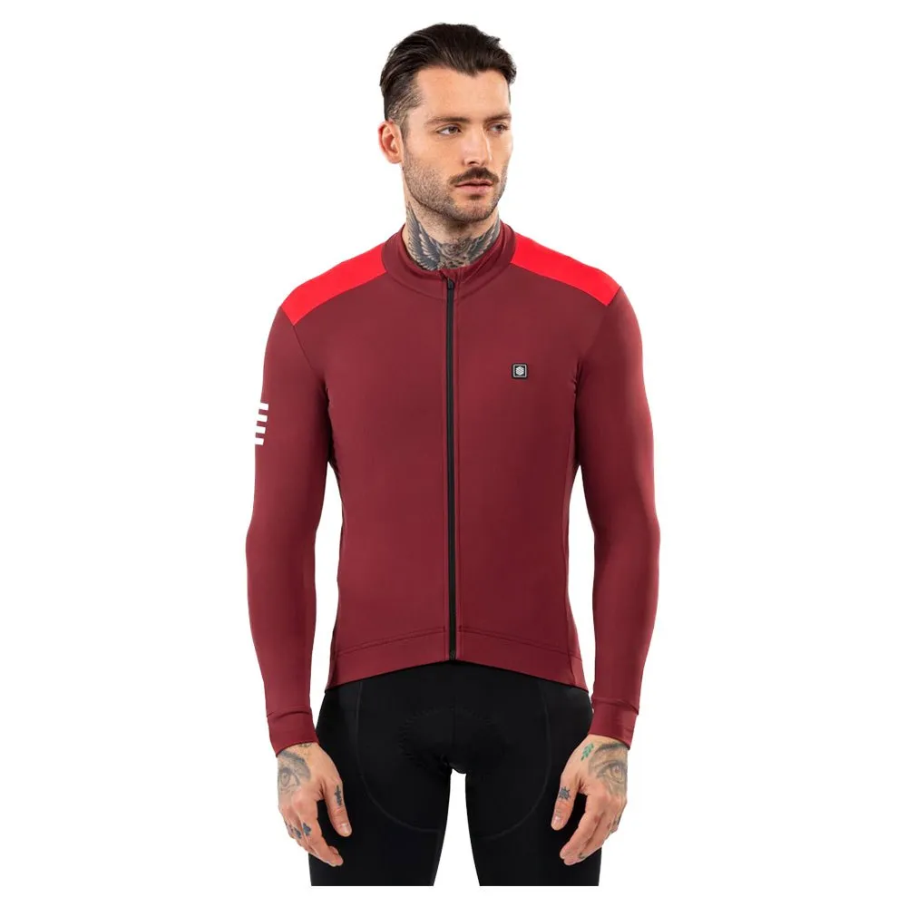 Siroko M4 Echelon Langarm-trikot, Maroon / red Siroko M4 Echelon Langarm-trikot, Maroon / red