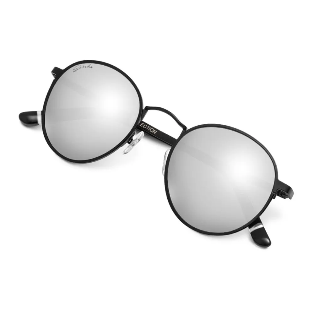 Siroko Notting Hill Sonnenbrille, Black / grey, Grey Mirror