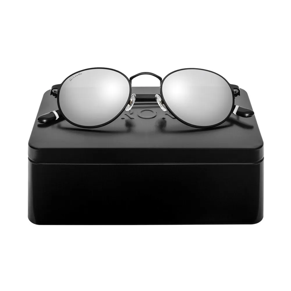 Siroko Notting Hill Sonnenbrille, Black / grey, Grey Mirror