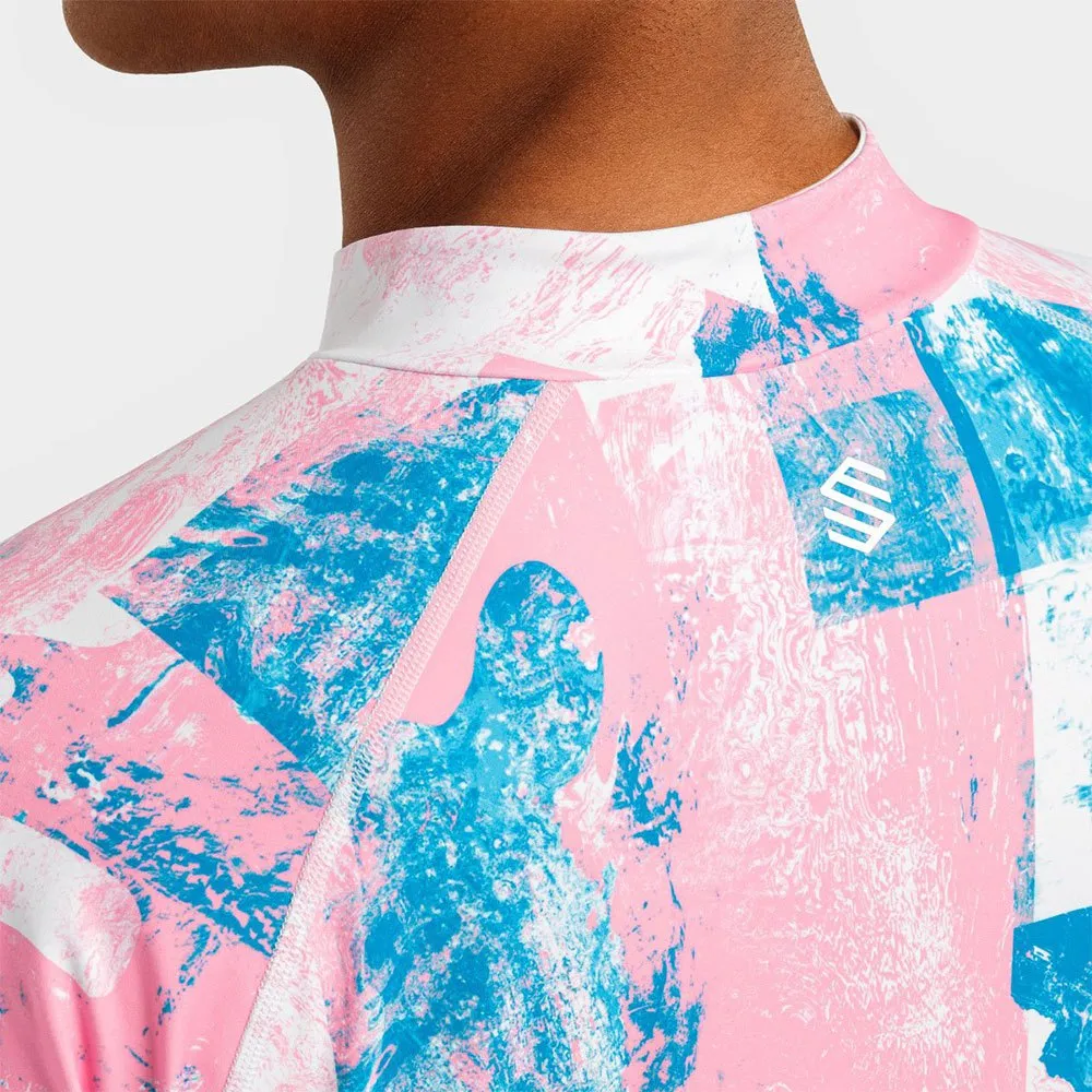 Siroko Slush Watercolor Langarm-baselayer, Gum pink / electric blue Siroko Slush Watercolor Langarm-baselayer, Gum pink / electric blue