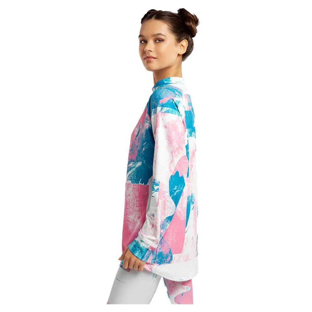 Siroko Slush Watercolor Langarm-baselayer, Gum pink / electric blue Siroko Slush Watercolor Langarm-baselayer, Gum pink / electric blue