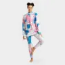 Siroko Slush Watercolor Langarm-baselayer, Gum pink / electric blue