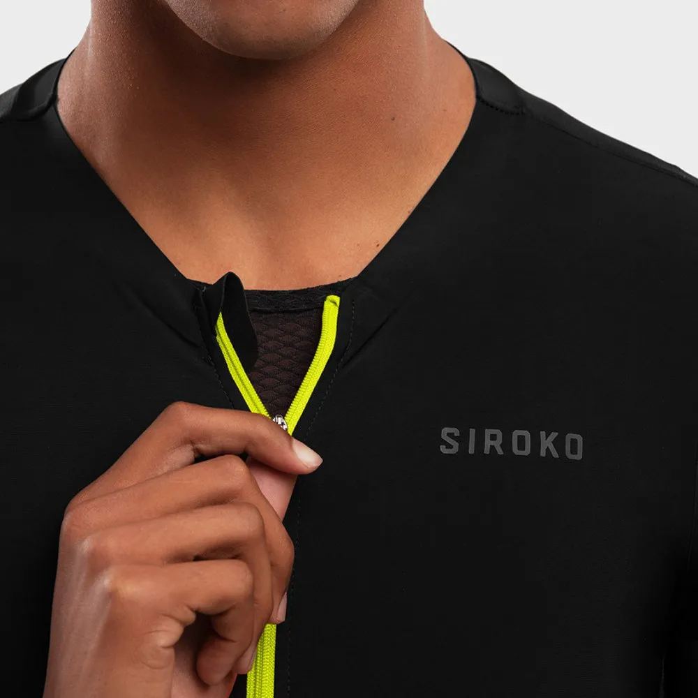 Siroko Srx Pro Kühtai Langarm-trikot, Black / yellow, M