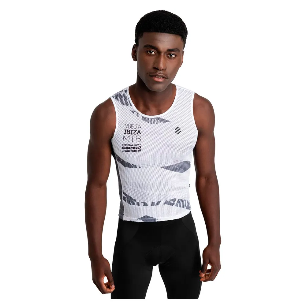 Siroko Vibz Auba Ärmelloses Baselayer, White / grey