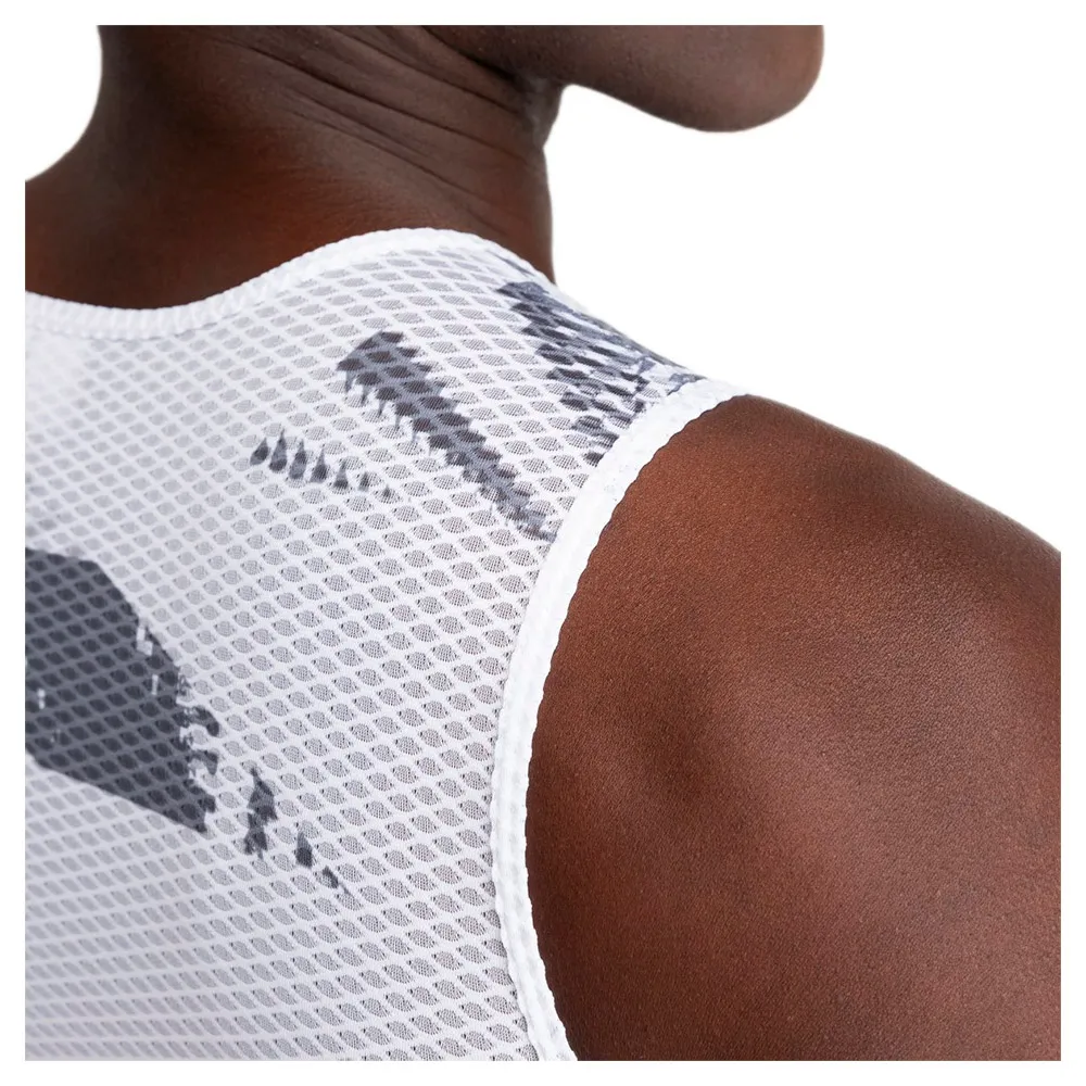 Siroko Vibz Auba Ärmelloses Baselayer, White / grey