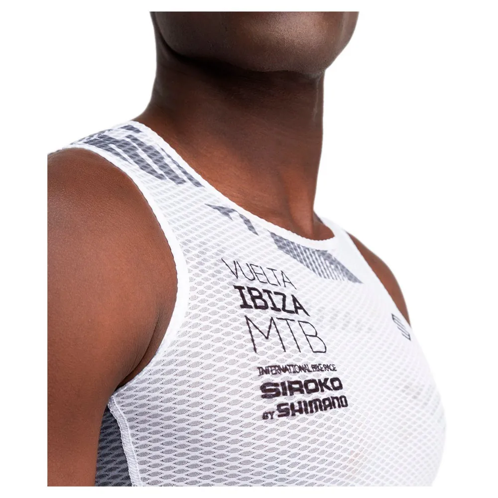 Siroko Vibz Auba Ärmelloses Baselayer, White / grey