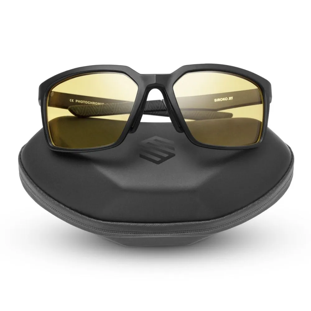 Siroko X1 Transnevada Photochrome Polarisierte Sonnenbrille, Black, Yellow Mirror/CAT3 Siroko X1 Transnevada Photochrome Polarisierte Sonnenbrille, Black, Yellow Mirror/CAT3
