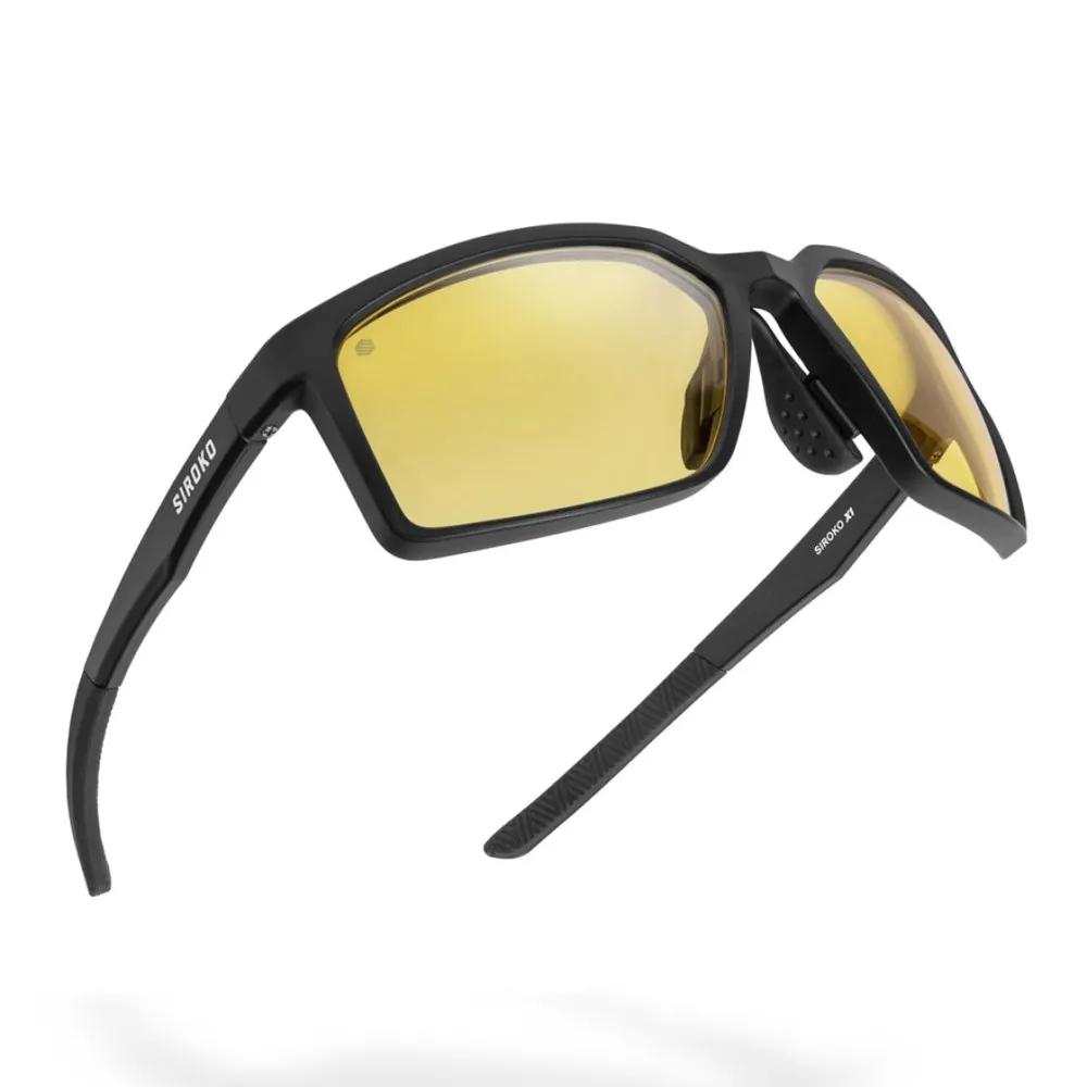 Siroko X1 Transnevada Photochrome Polarisierte Sonnenbrille, Black, Yellow Mirror/CAT3 Siroko X1 Transnevada Photochrome Polarisierte Sonnenbrille, Black, Yellow Mirror/CAT3