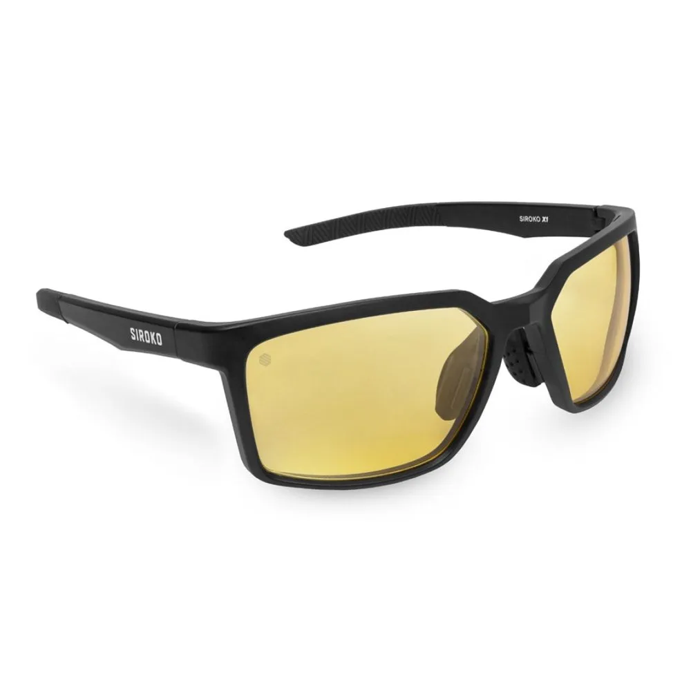 Siroko X1 Transnevada Photochrome Polarisierte Sonnenbrille, Black, Yellow Mirror/CAT3 Siroko X1 Transnevada Photochrome Polarisierte Sonnenbrille, Black, Yellow Mirror/CAT3