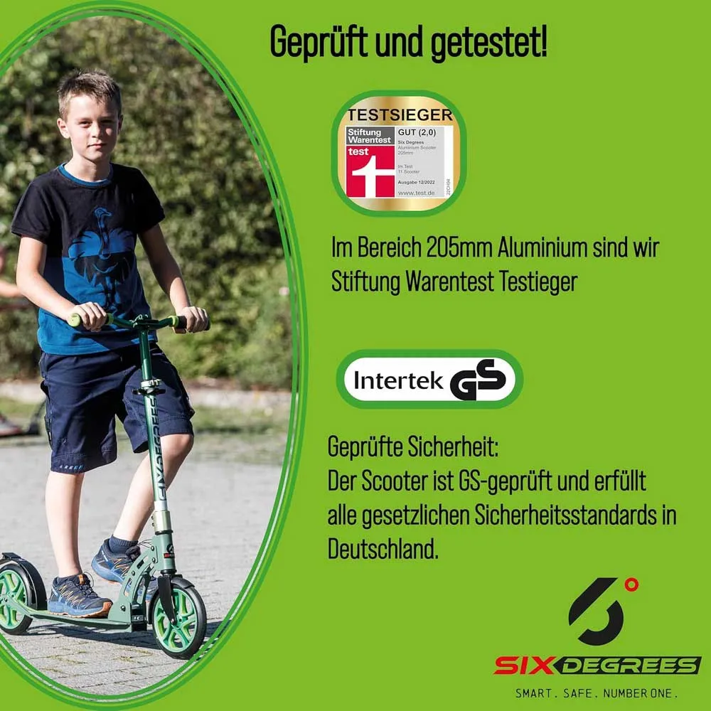 SIX DEGREES Sg 205 Mm Tretroller, Green, One Size