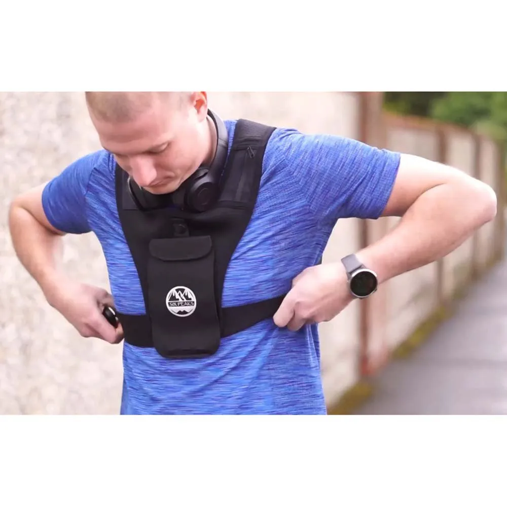 Six Peaks Laufweste Mit Handyhalterung unisex, Black, One Size