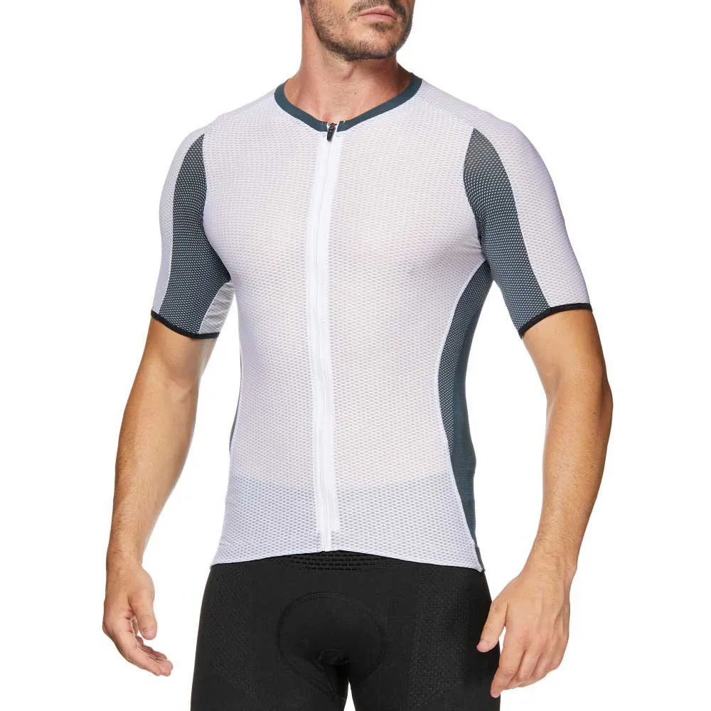 SIXS Kurzarm-radtrikot, White / black