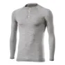 SIXS Serafino Merinos Langarm-baselayer, Wool grey
