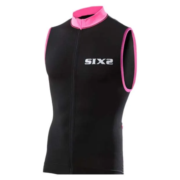 SIXS Stripes Ärmelloses Trikot, Black / pink SIXS Stripes Ärmelloses Trikot, Black / pink
