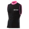 SIXS Stripes Ärmelloses Trikot, Black / pink