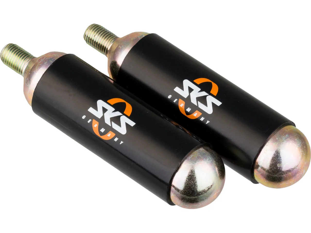 SKS CO2 Ersatzkartuschen mit Gewinde - 2 Stück, schwarz, 24g