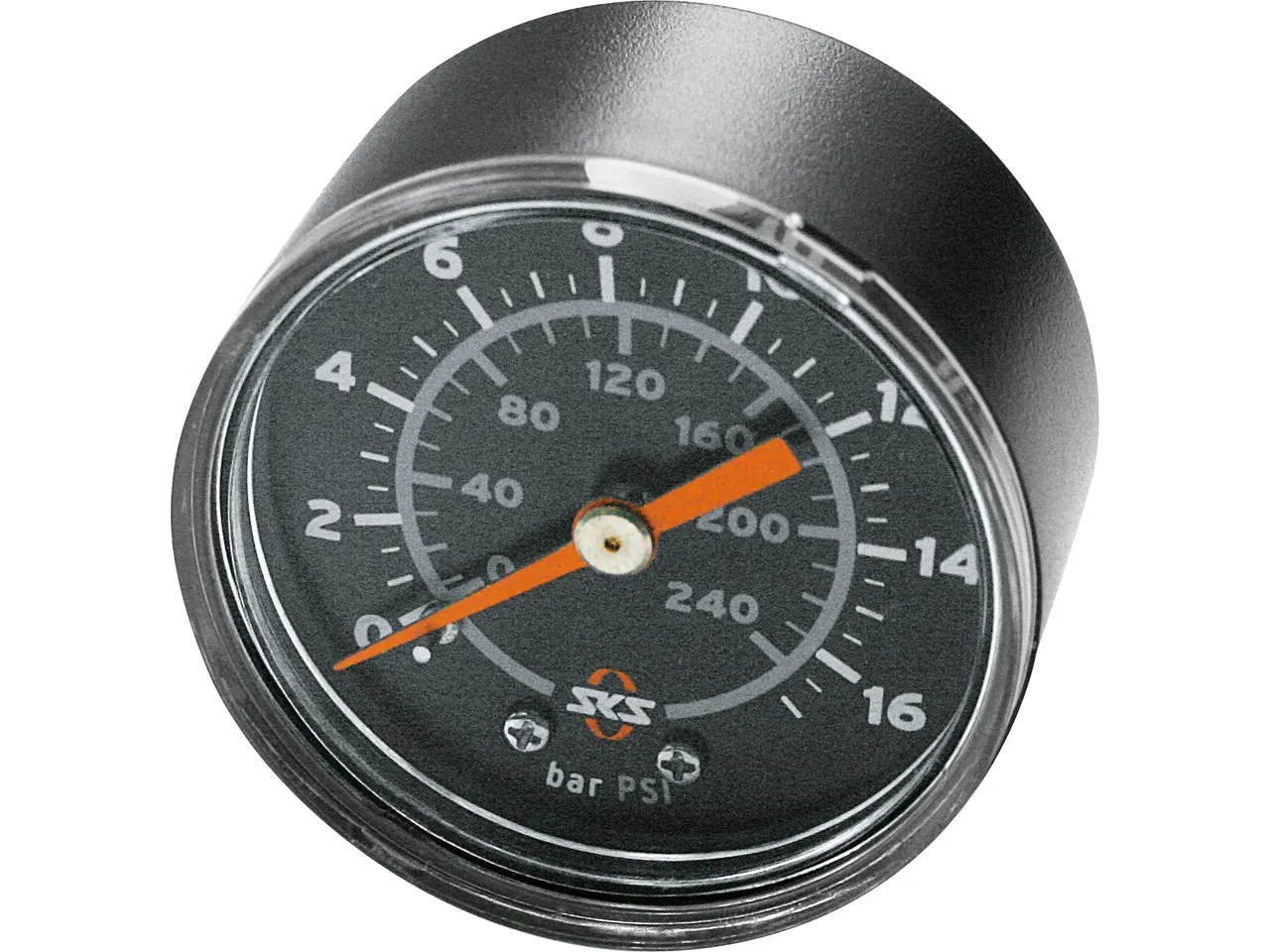 SKS Manometer für Rennkompressor Standpumpe, Schwarz, one_size SKS Manometer für Rennkompressor Standpumpe, Schwarz, one_size