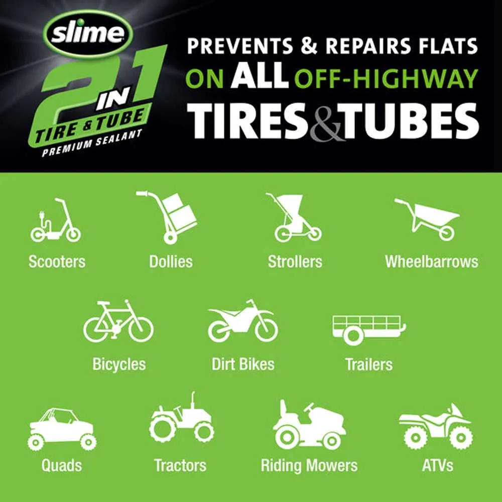 Slime 2 In 1 Tubeless 946ml Tubeless Dichtmittel, Green, One Size Slime 2 In 1 Tubeless 946ml Tubeless Dichtmittel, Green, One Size