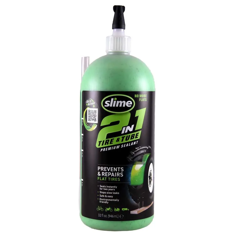 Slime 2 In 1 Tubeless 946ml Tubeless Dichtmittel, Green, One Size Slime 2 In 1 Tubeless 946ml Tubeless Dichtmittel, Green, One Size