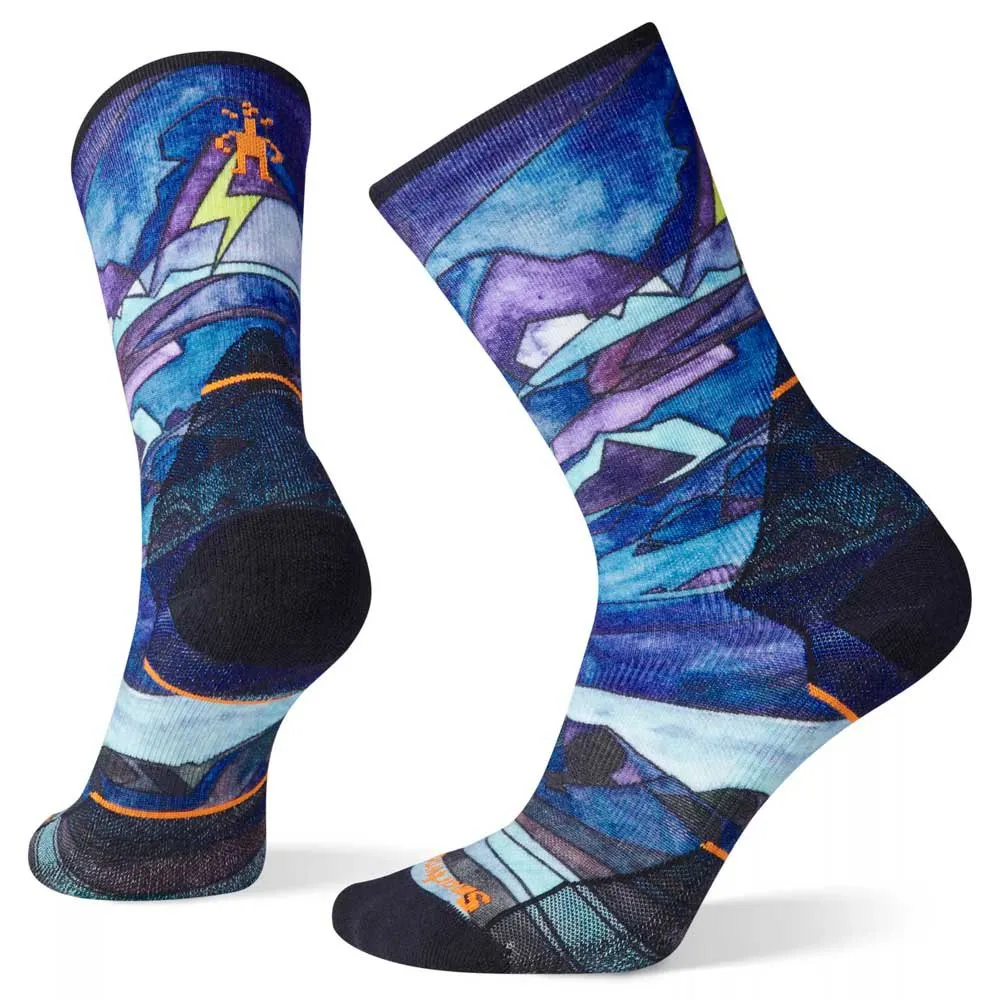 SmartWool Athlete Edition Run Print Crew Socken female, Multicolour