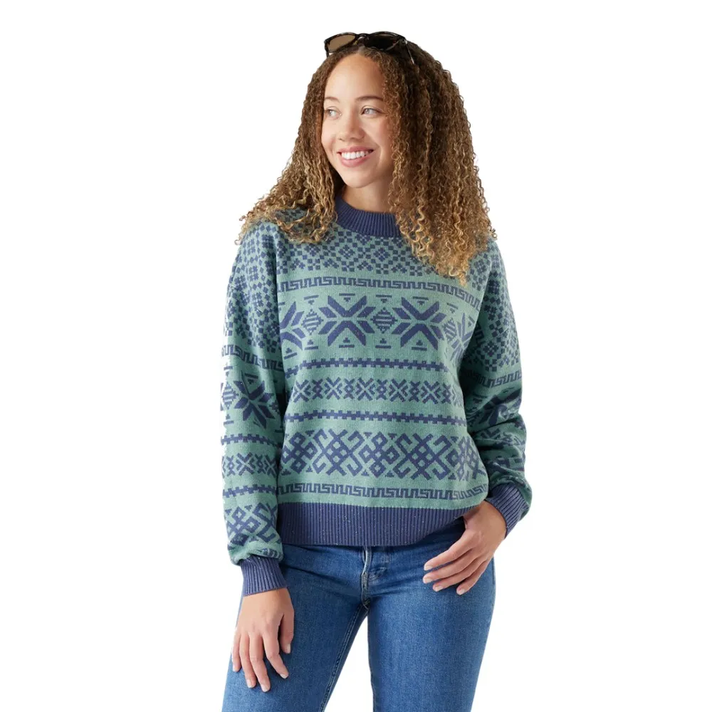 SmartWool Edgewood Heritage Crew Pullover, Arctic green