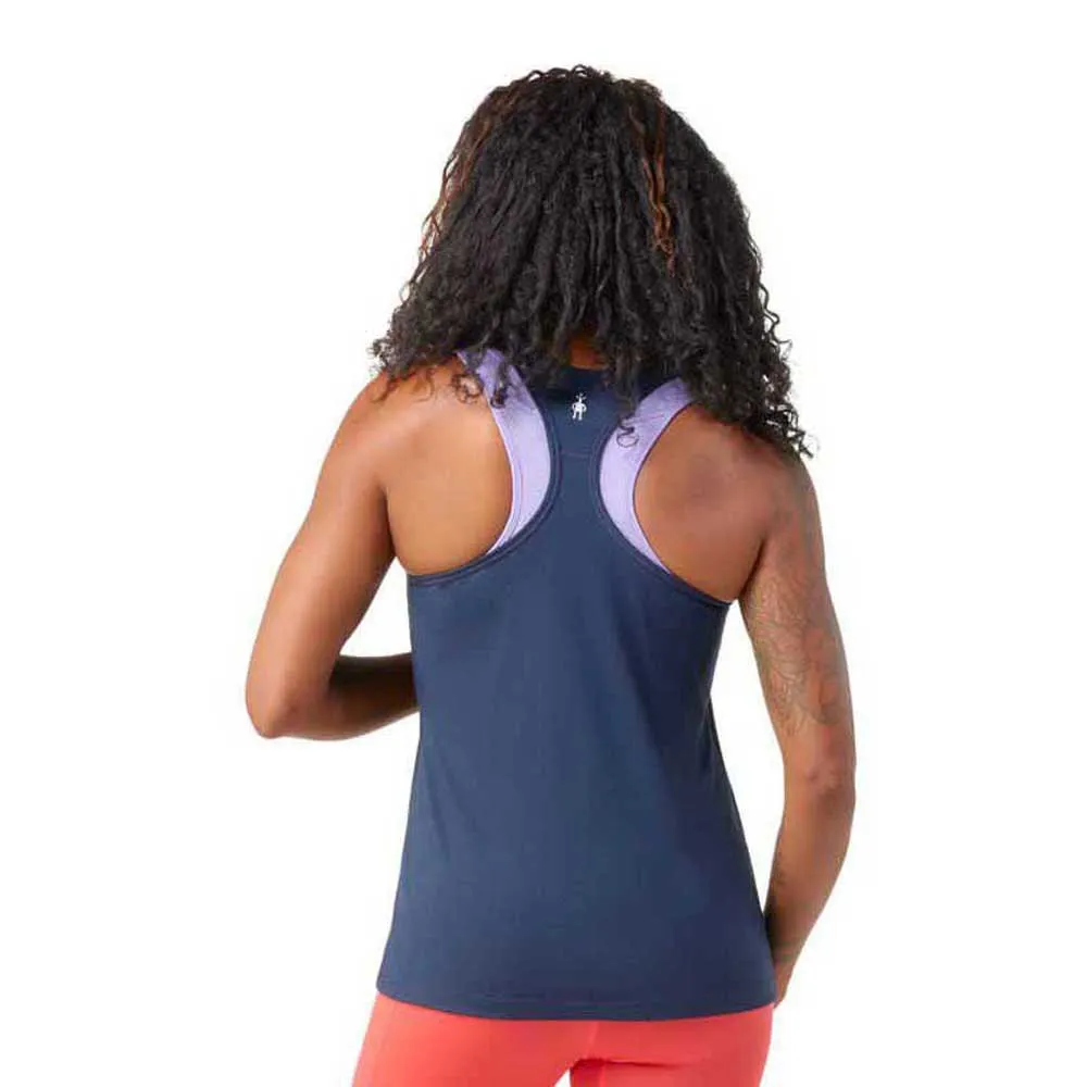 SmartWool Floral Meadow Graphic ärmelloses T-shirt, Deep navy SmartWool Floral Meadow Graphic ärmelloses T-shirt, Deep navy