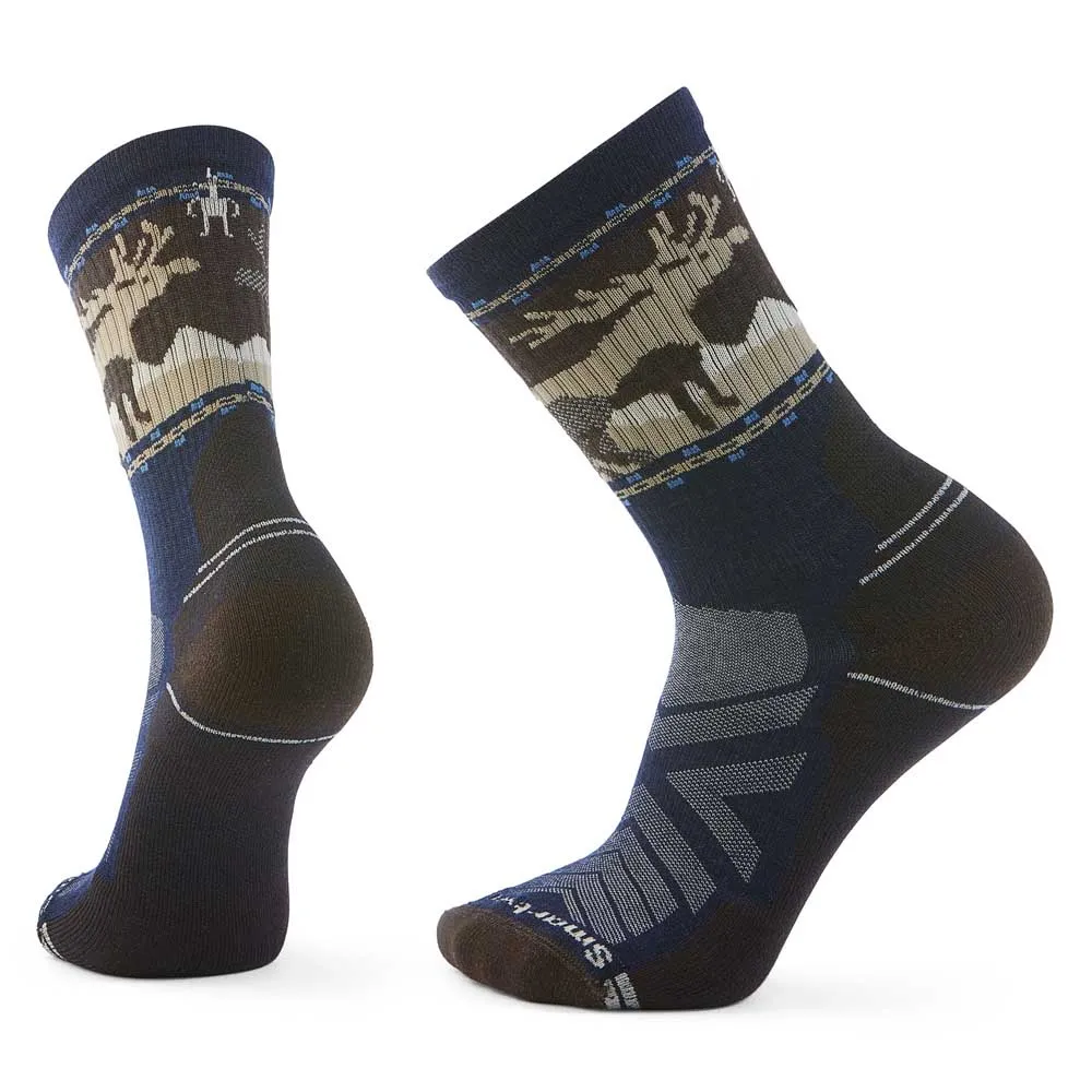 SmartWool Hike Light Cushion Mountain Moose Crew Socken SmartWool Hike Light Cushion Mountain Moose Crew Socken