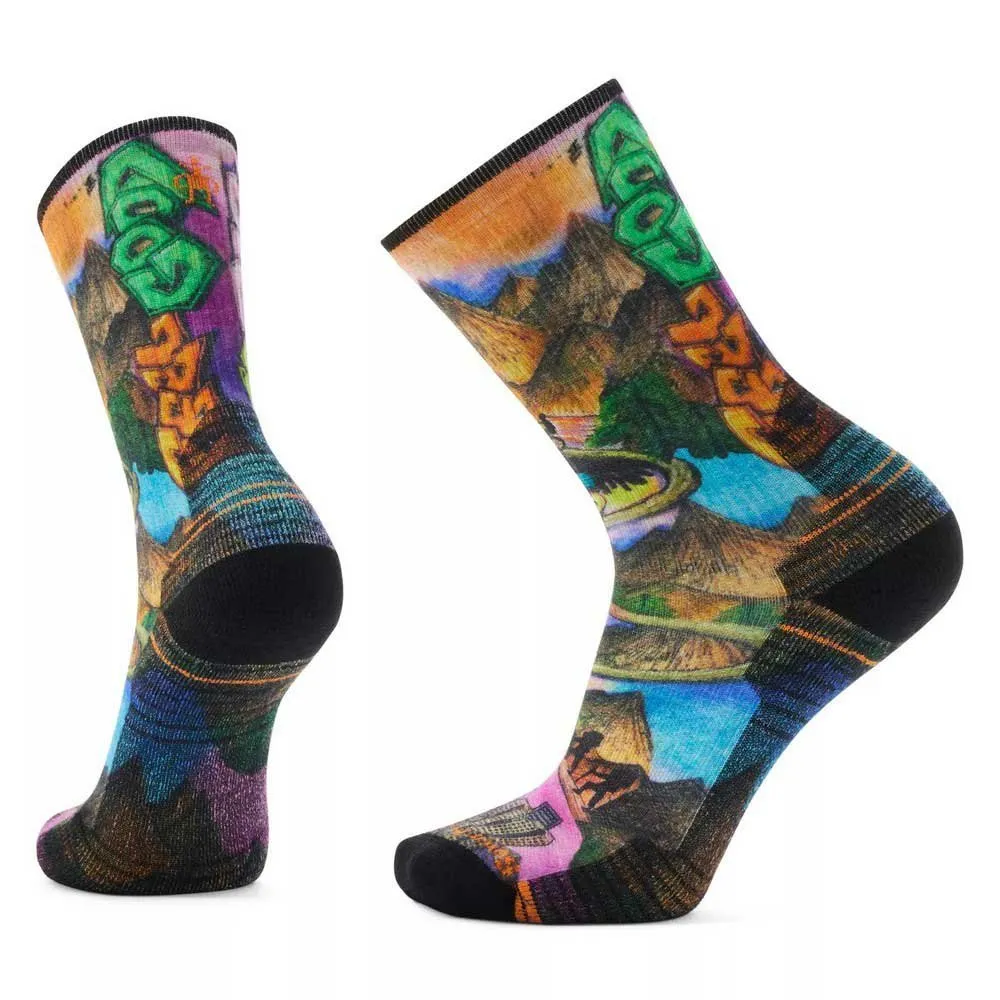 SmartWool Hike Light Cushion New Aoto Print 2 Crew-socken, Power pink