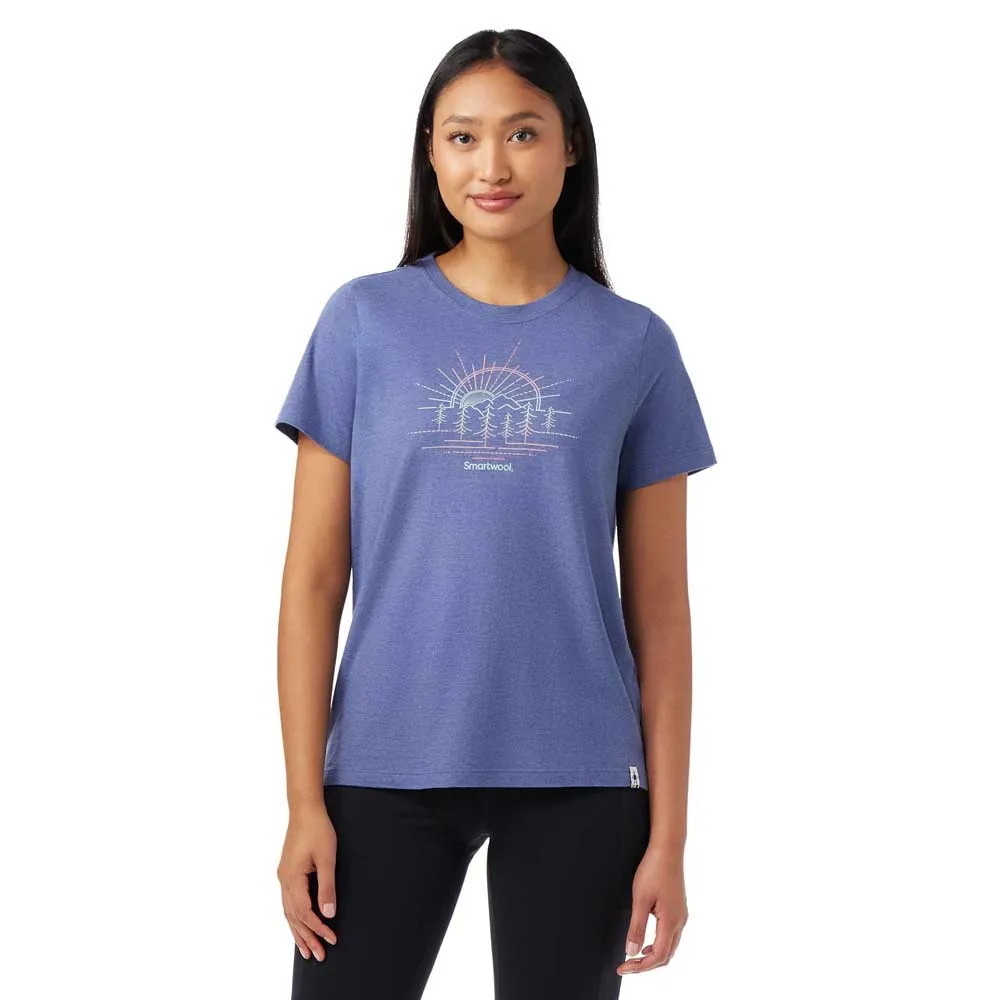 SmartWool Mountain Sol Graphic Kurzarm-t-shirt, Nightfall blue SmartWool Mountain Sol Graphic Kurzarm-t-shirt, Nightfall blue