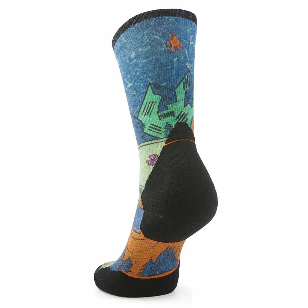 SmartWool Trail Run Targeted Cushion Mountain Print Crew Socken