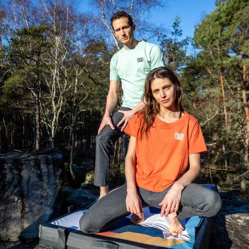 Snap Climbing Crop Hemp Kurzarm-t-shirt, Terracota Snap Climbing Crop Hemp Kurzarm-t-shirt, Terracota