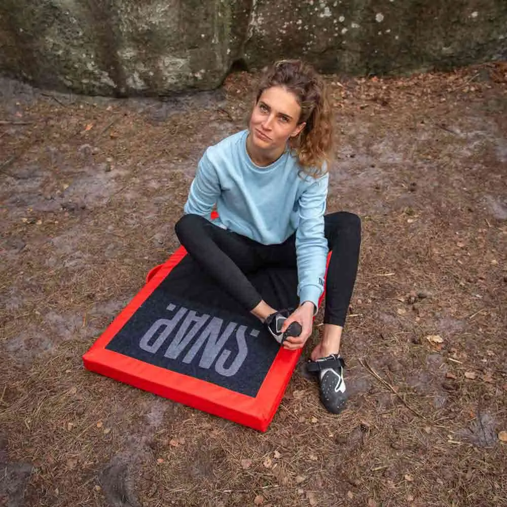 Snap Climbing Grand Plaster Crashpad, Dark grey / grenadine
