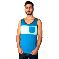 Snap Climbing Two-colored Pocket ärmelloses T-shirt