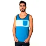 Snap Climbing Two-colored Pocket ärmelloses T-shirt, Steel blue