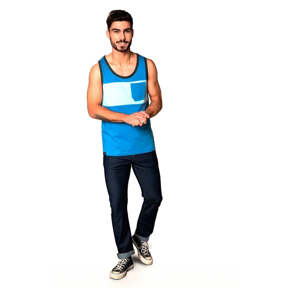 Snap Climbing Two-colored Pocket ärmelloses T-shirt, Steel blue Snap Climbing Two-colored Pocket ärmelloses T-shirt, Steel blue