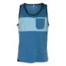 Snap Climbing Two-colored Pocket ärmelloses T-shirt, Steel blue
