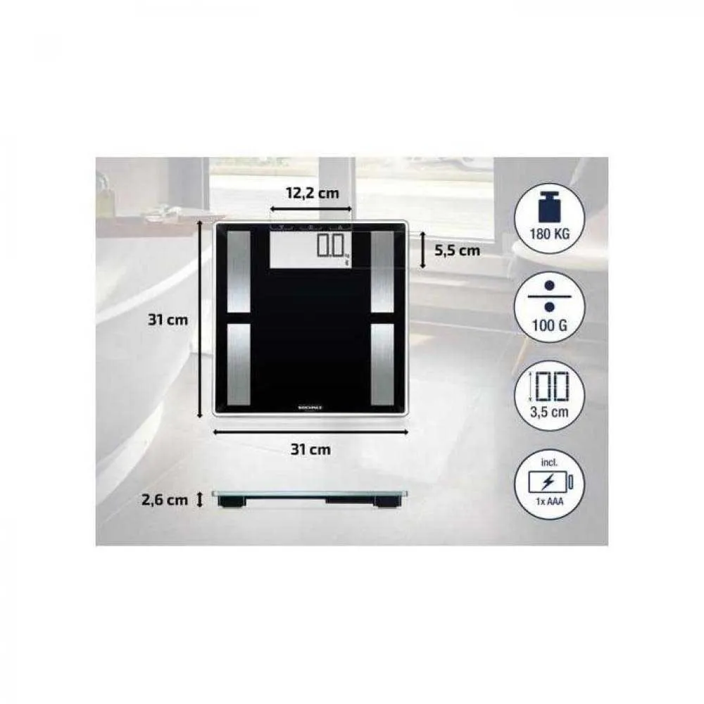 Soehnle Shape Sense Connect 50 Waage, Black, One Size Soehnle Shape Sense Connect 50 Waage, Black, One Size
