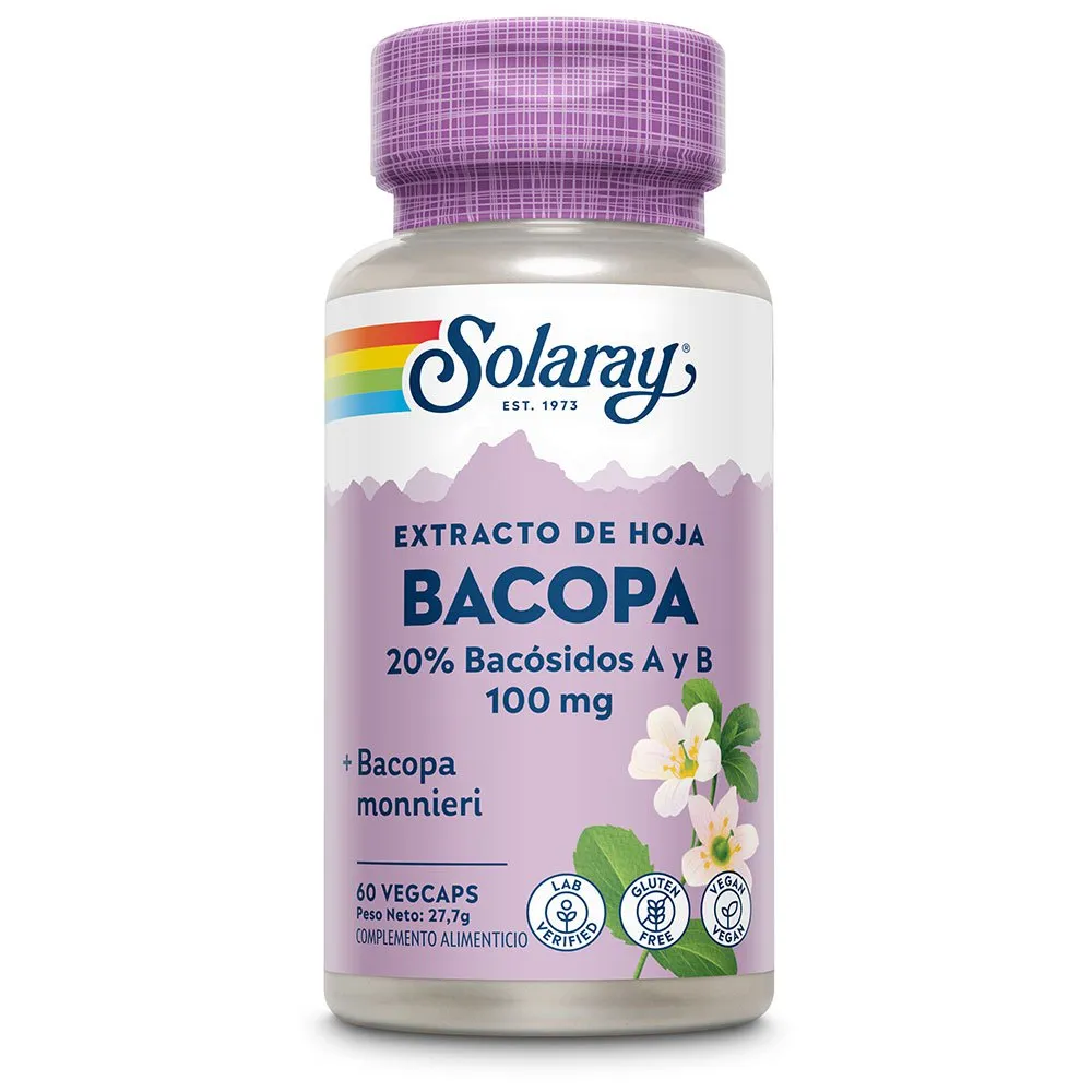 Solaray Bacopa 100mg Kapseln 60 Einheiten, Lila, One Size Solaray Bacopa 100mg Kapseln 60 Einheiten, Lila, One Size
