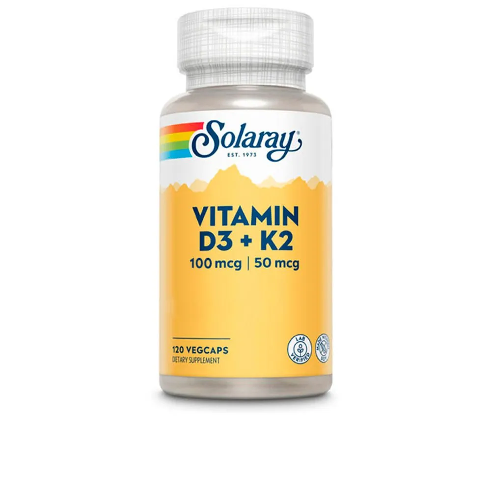 Solaray Vitamin D3+k2 Kapseln 120 Einheiten, One size Solaray Vitamin D3+k2 Kapseln 120 Einheiten, One size