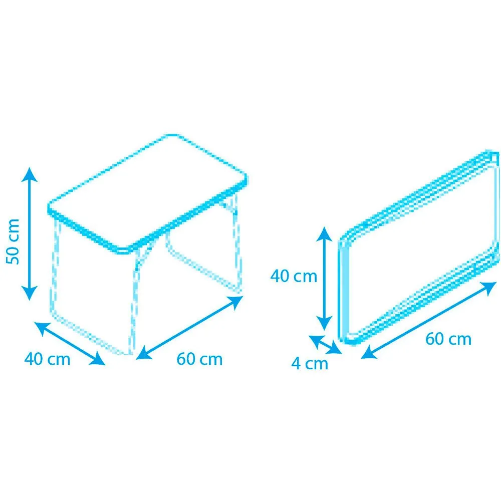 Solenny Durolac Klappbarer Campingtisch Für Kleinkinder 60x40x50 Cm, Green / blue, One Size Solenny Durolac Klappbarer Campingtisch Für Kleinkinder 60x40x50 Cm, Green / blue, One Size