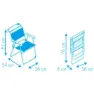 Solenny Fester Klappstuhl Aus Aluminium 81x54x58 Cm, Blue, One Size