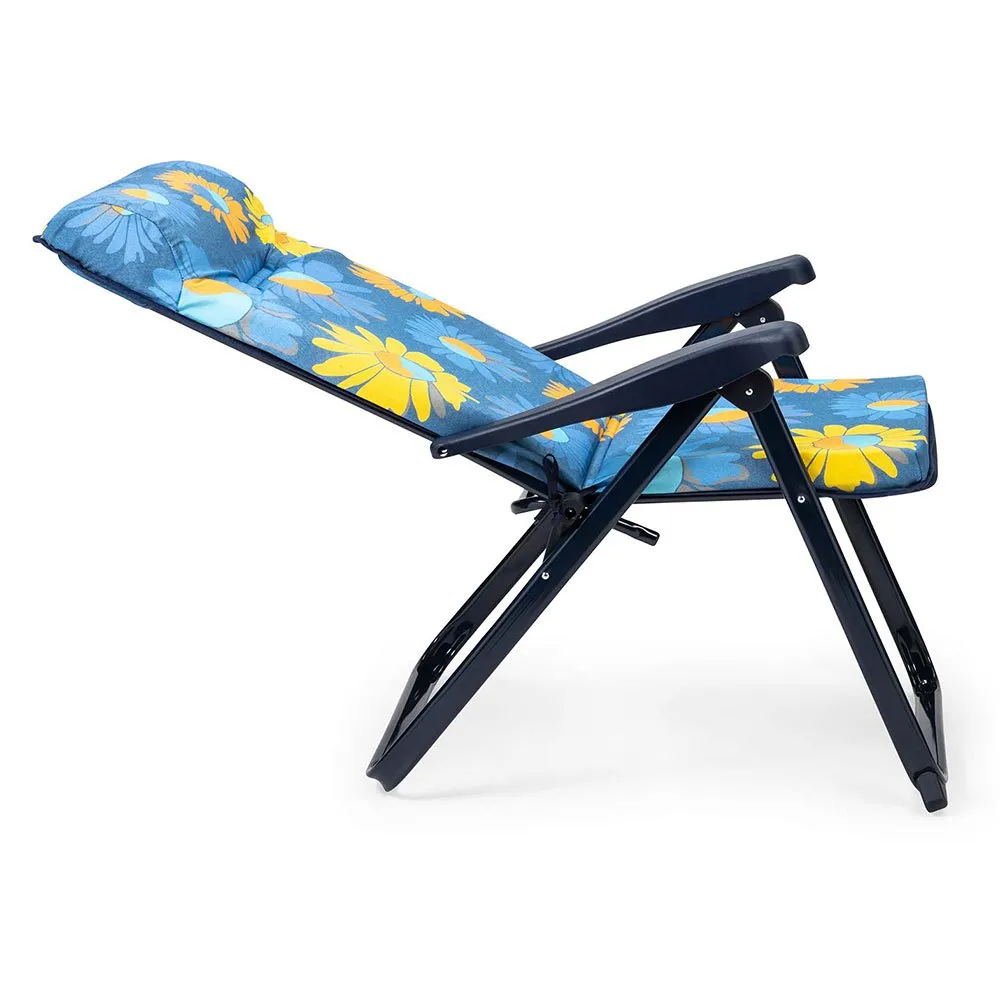 Solenny Klappsessel Mit 6 Positionen 114x7x2 Cm, Blue / yellow, One Size Solenny Klappsessel Mit 6 Positionen 114x7x2 Cm, Blue / yellow, One Size