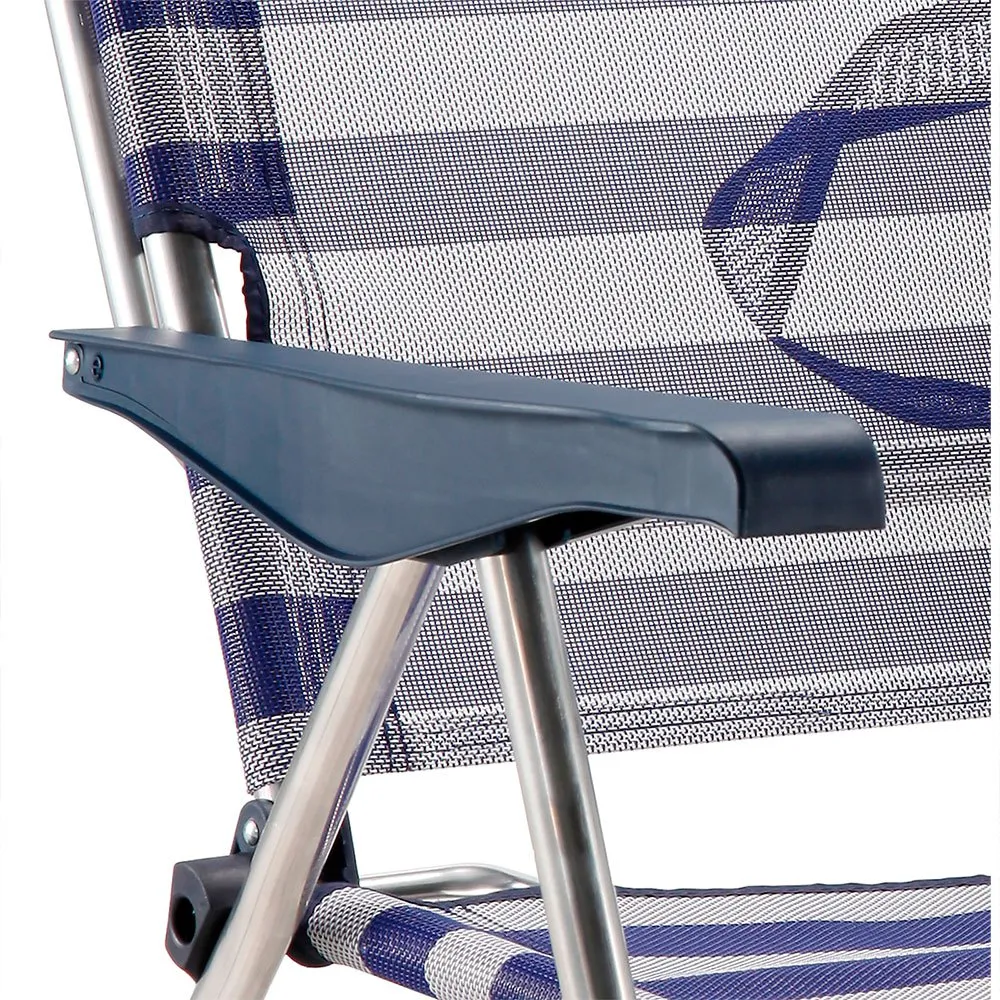 Solenny Klappstuhl 4 Positionen 105x91x63 Cm, Navy / white, One Size Solenny Klappstuhl 4 Positionen 105x91x63 Cm, Navy / white, One Size