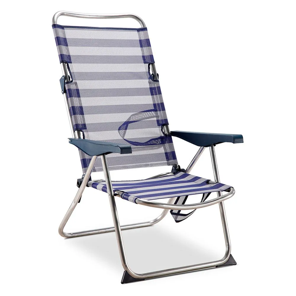 Solenny Klappstuhl 4 Positionen 105x91x63 Cm, Navy / white, One Size Solenny Klappstuhl 4 Positionen 105x91x63 Cm, Navy / white, One Size