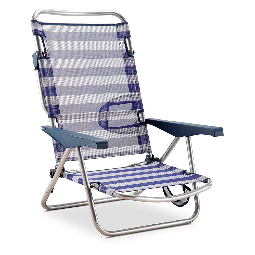 Solenny Niedriger Klappstuhl 4 Positionen 86x81x62 Cm unisex, Navy / white, One Size