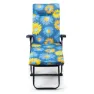 Solenny Super Klappbare Sonnenliege Mit 6 Positionen 114x132x62 Cm, Blue / yellow, One Size